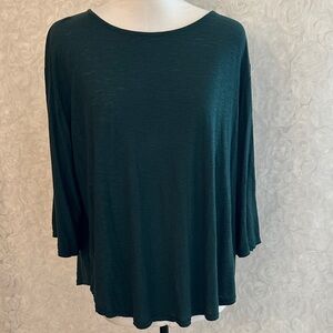 Chic Green Long Sleeve Women's Top Size Small